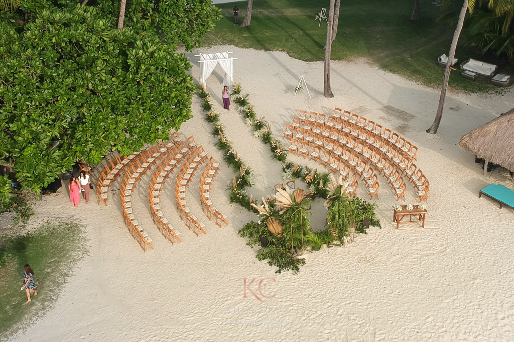 davao pearl farm destination wedding ceremony of Vina & Paolo birds eye view styled by Khim Cruz