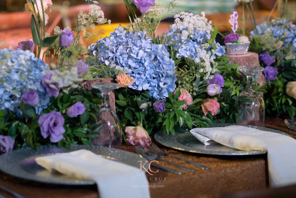 flower fairy birthday party table centerpieces by Khiim Cruz