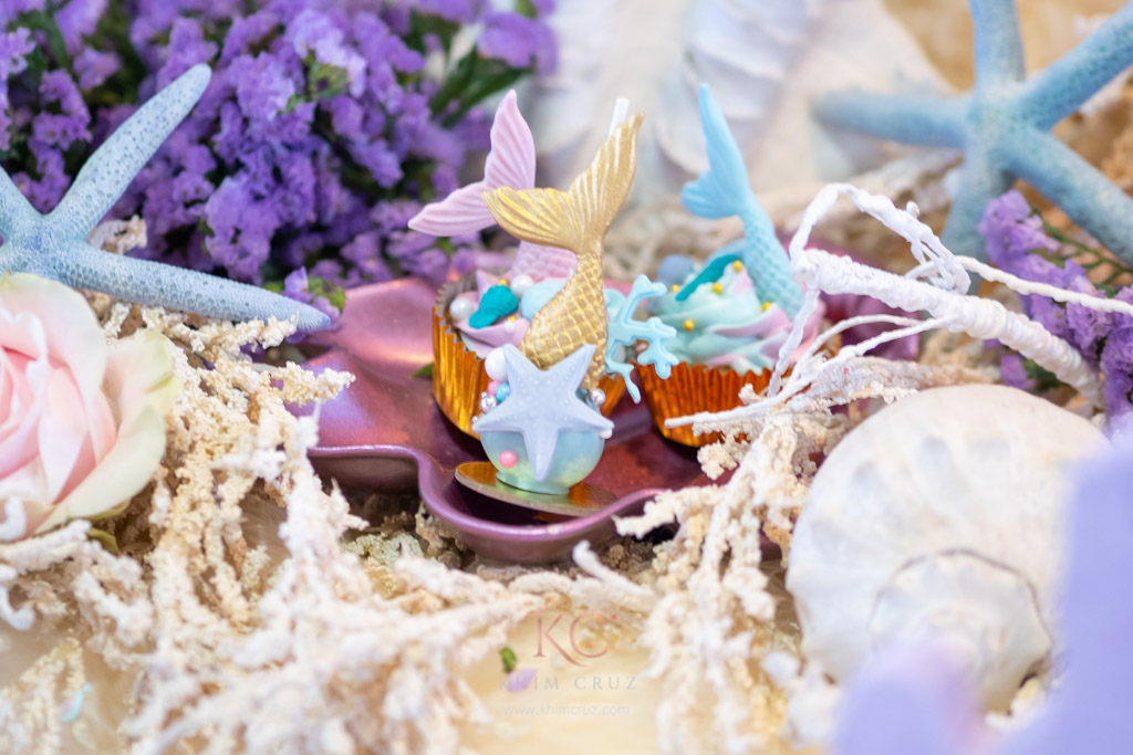 under the sea theme baptismal dessert table details by Khim Cruz