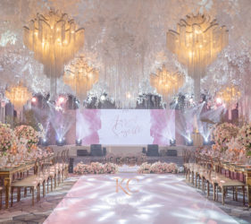 An elegant wedding reception