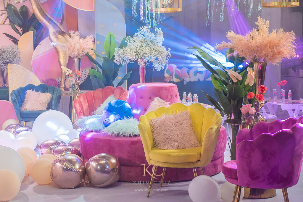 inspired by Oh Joy birthday party couches setup by Khim Cruz