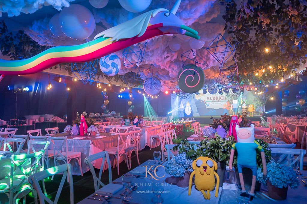 Adventure Time birthday party rainicorn jake finn by Khim Cruz
