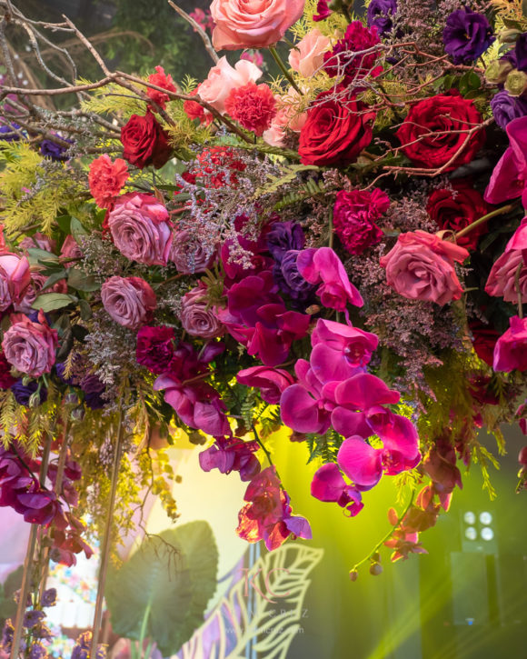 Enchanted forest theme debut floral details