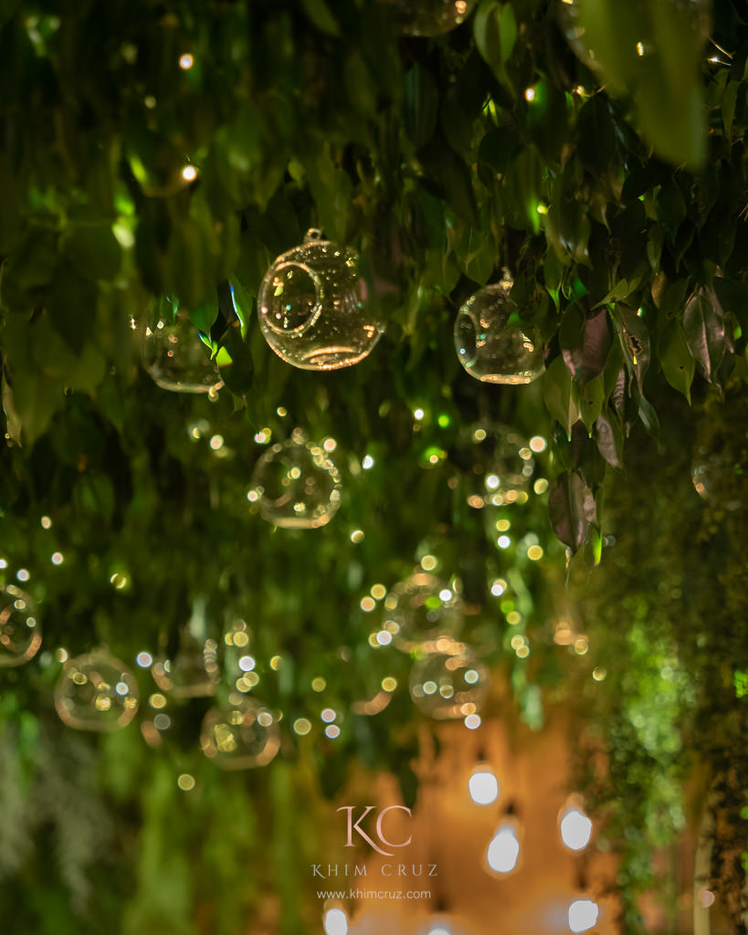 rustic garden theme wedding ceiling details by Khim Cruz