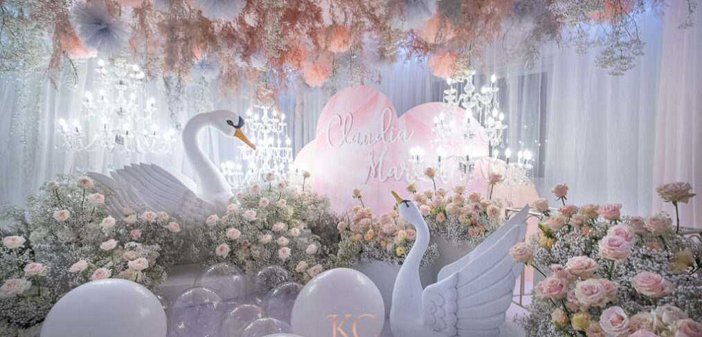 swan intimate birthday design by Khim Cruz