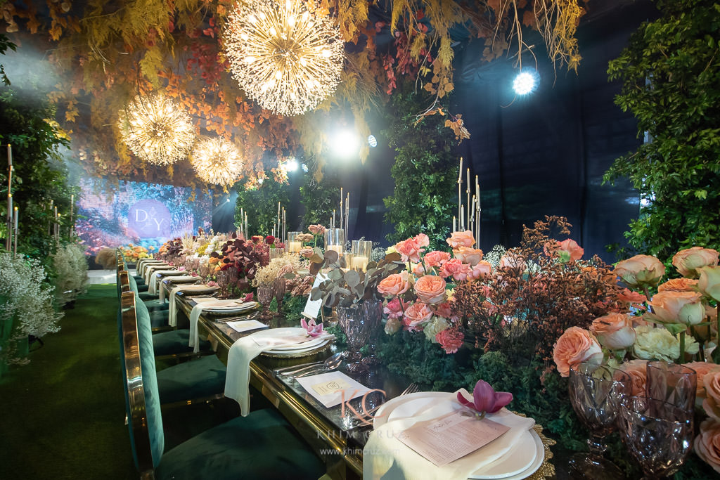 dreamy wedding head table setup for Demer & Ysa by Khim Cruz