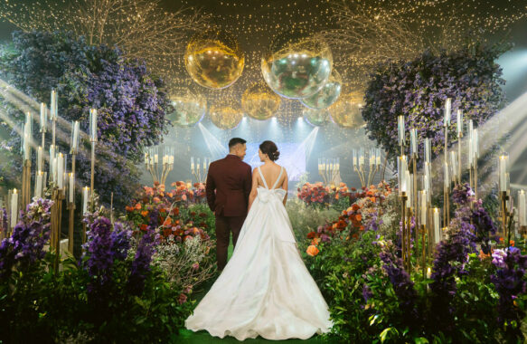 dreamy starry starry night garden feel wedding of Ivon & Tinay design and flowers by Khim Cruz