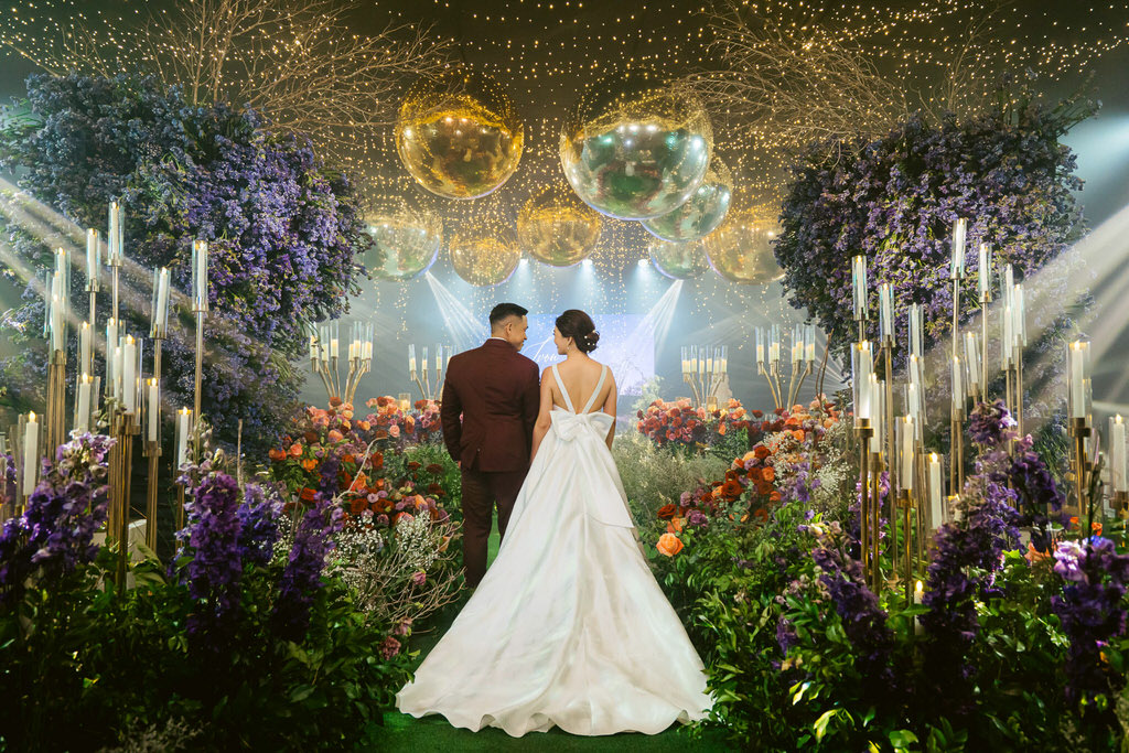 dreamy starry starry night garden feel wedding of Ivon & Tinay design and flowers by Khim Cruz