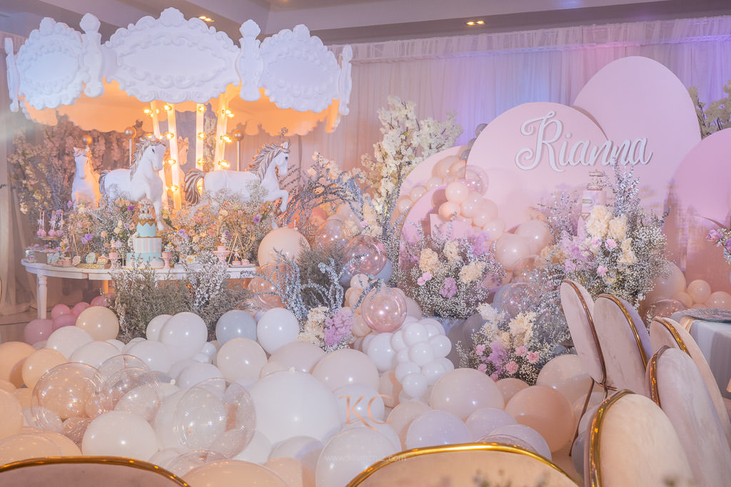 carousel themed kids birthday party for Rianna event design by Khim Cruz