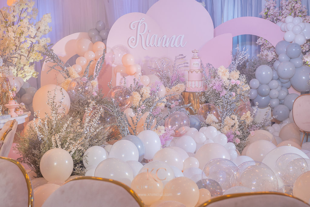 carousel themed kids birthday party with balloons for Rianna styled by Khim Cruz