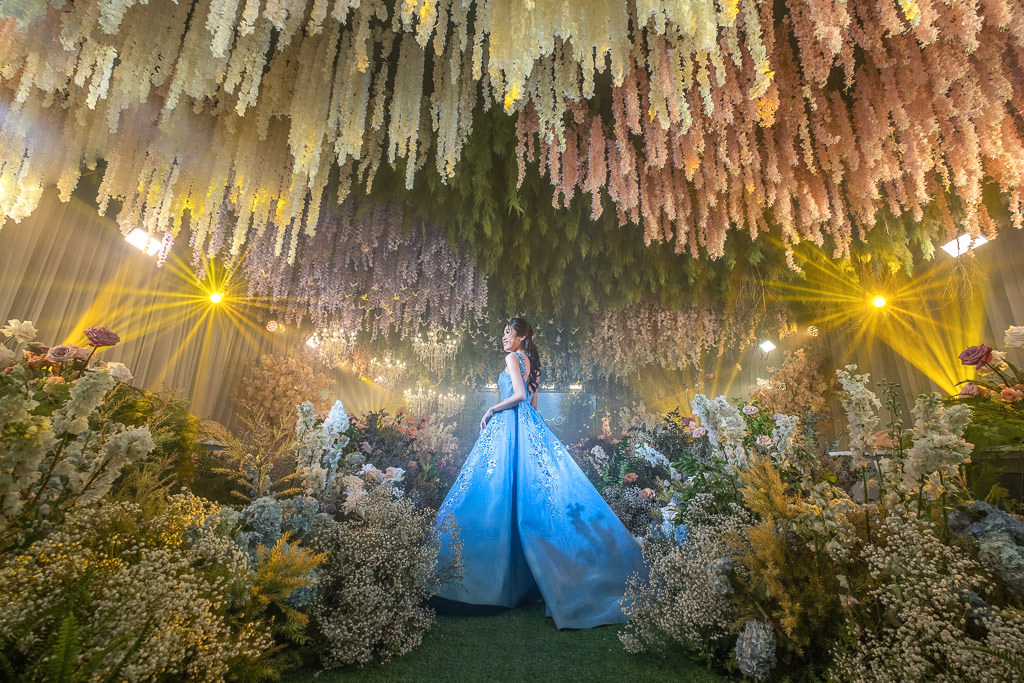 floral forest theme debut by Khim Cruz