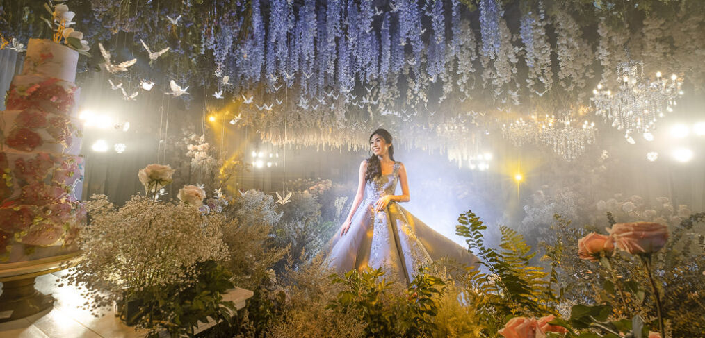 floral forest theme debut styling by Khim Cruz