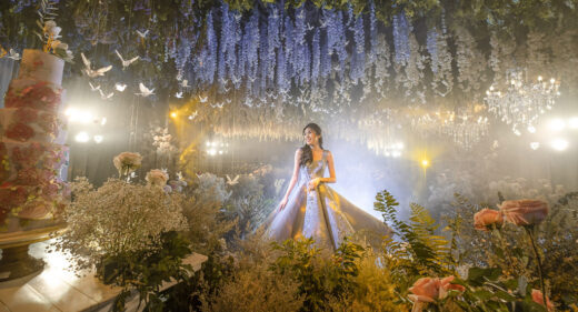 floral forest theme debut styling by Khim Cruz