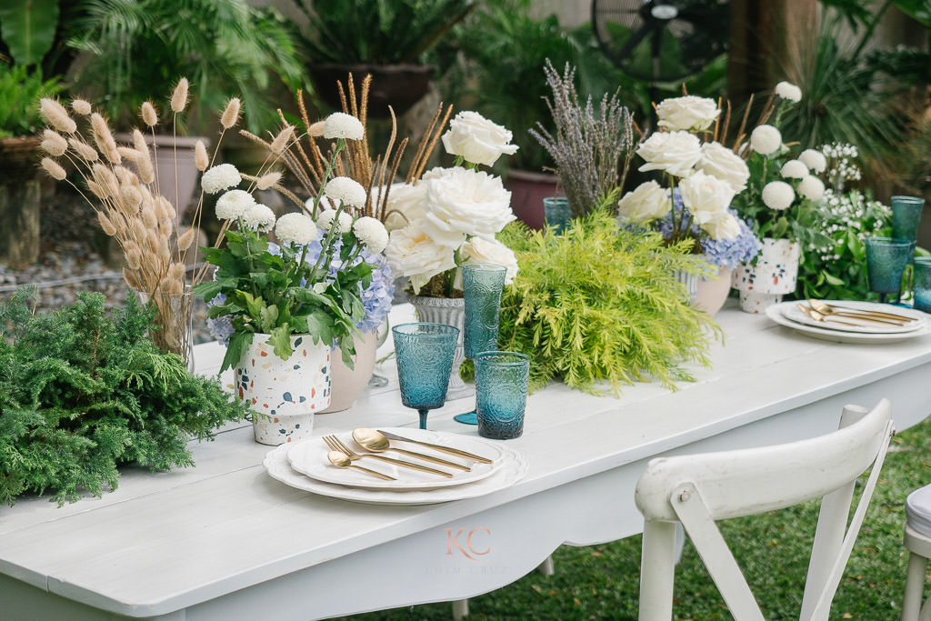 Pottery Barn inspired Birthday decor table centerpieces by Khim Cruz