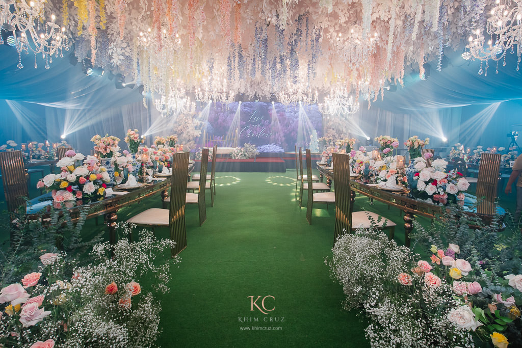 Floral Garden wedding reception for Levi and Charlene design by Khim Cruz