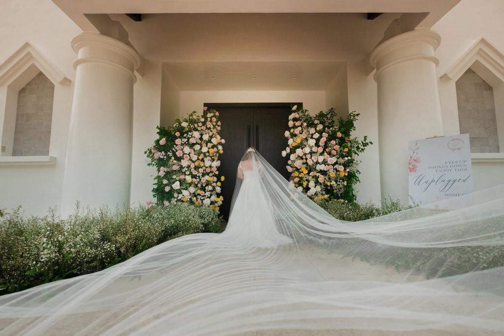 Floral garden wedding ceremony of Levi and Charlene bridal entrance decorated by Khim Cruz