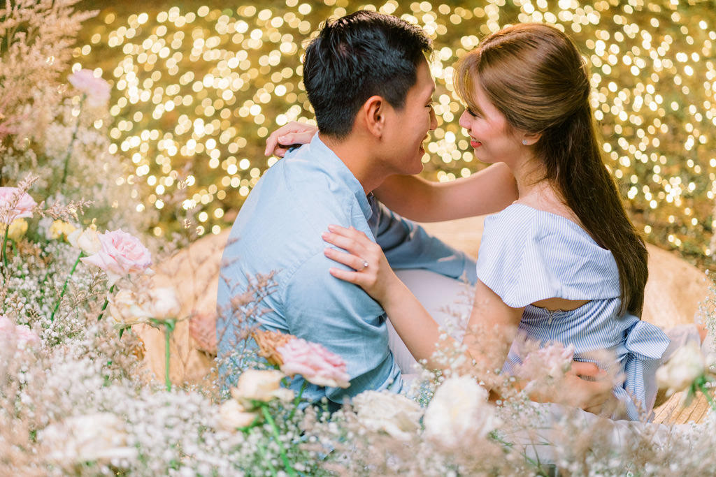 dreamy pre-wedding photoshoot setup for EJ and Jaira by Khim Cruz