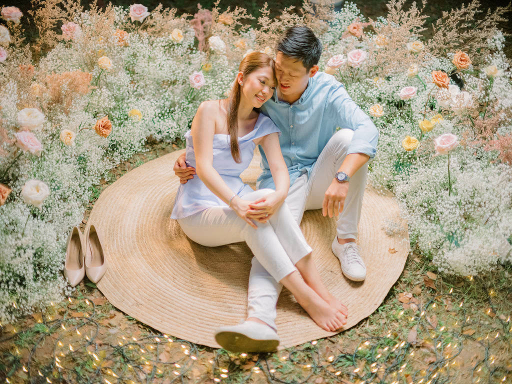 dreamy pre-wedding photoshoot setup for EJ and Jaira by Khim Cruz