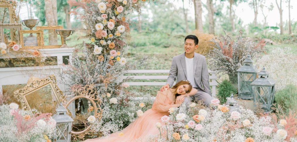 ethereal and old soul pre-wedding photoshoot setup for EJ and Jaira styled by Khim Cruz