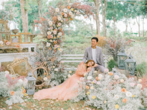ethereal and old soul pre-wedding photoshoot setup for EJ and Jaira styled by Khim Cruz