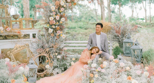 ethereal and old soul pre-wedding photoshoot setup for EJ and Jaira styled by Khim Cruz