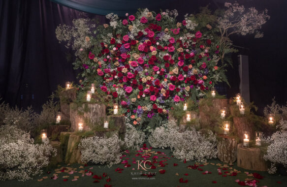 floral wall for Karlo & Nica by Khim Cruz