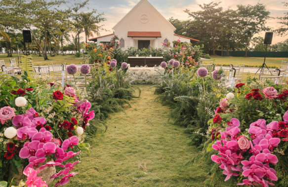 outdoor garden theme wedding ceremony for Karlo & Nica by Khim Cruz