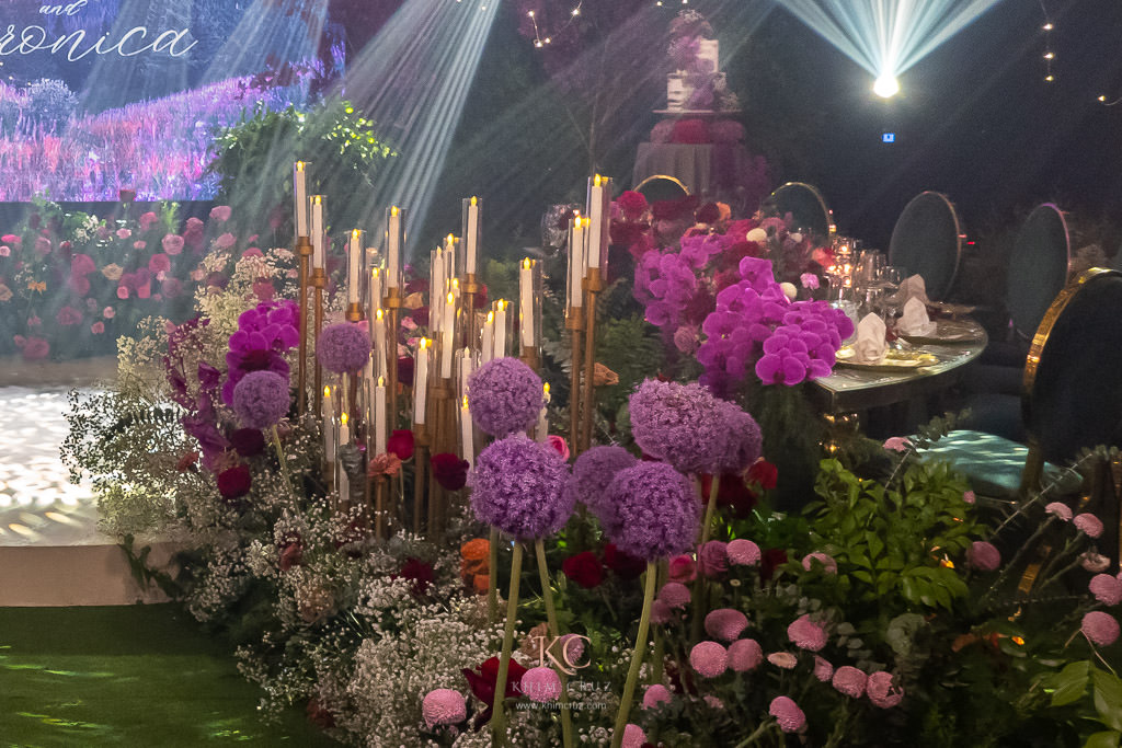 outdoor romantic nature feel wedding for Karlo & Nica dance floor floral design by Khim Cruz