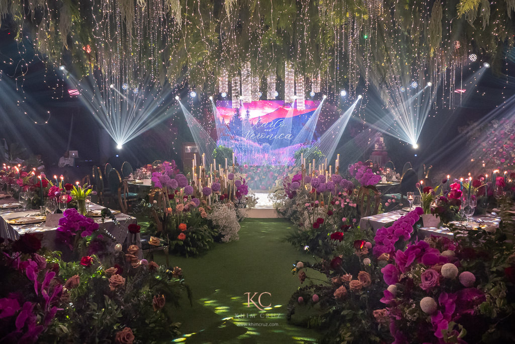 outdoor romantic nature feel wedding reception for Karlo & Nica design by Khim Cruz