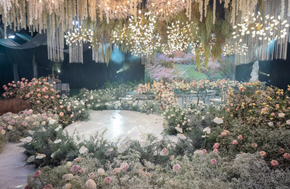 khimscaped muted elegance wedding reception of Kirk and Michele floral design by floral designer Khim Cruz