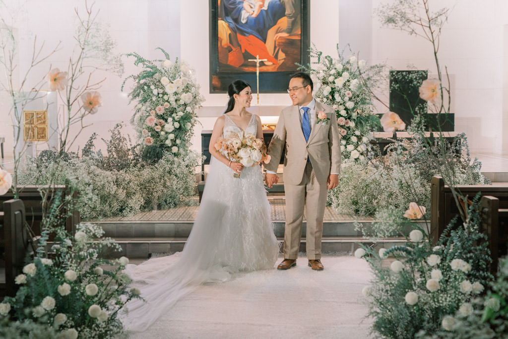 wedding ceremony of Kirk and Michele floral design by Khim Cruz