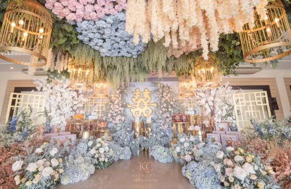 Chinese engagement Tinghun of EJ & Jaira by floral designer Khim Cruz