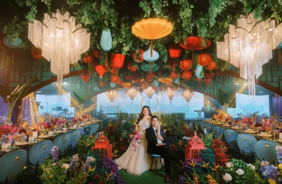 Crazy Rich Asians inspired wedding of Neall and Mikaella ballroom wedding reception designed by Khim Cruz