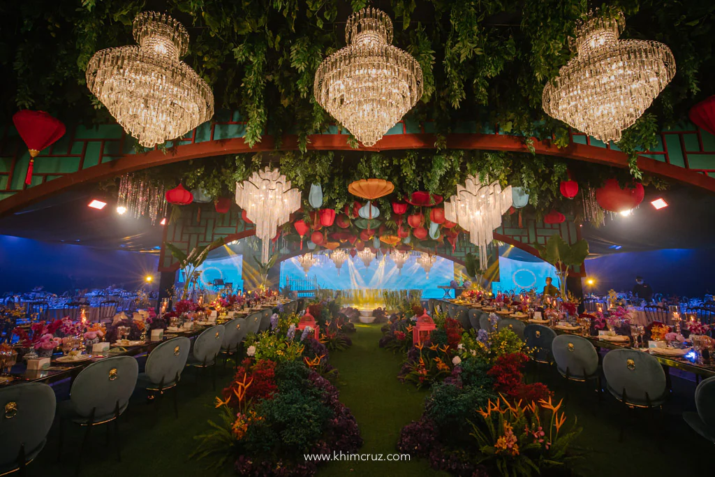 Crazy Rich Asians wedding reception of Neall and Mikaella designed by Khim Cruz