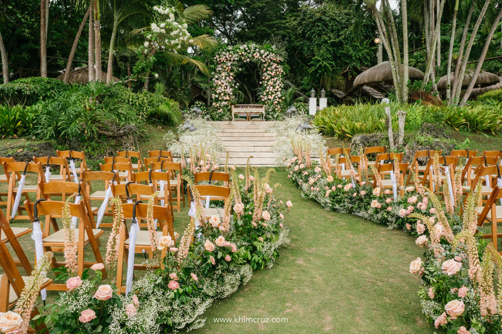 outdoor dreamy wedding ceremony of Uzziel and Patricia by event stylist Khim Cruz