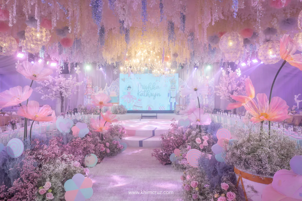 ballerina nutcracker theme birthday party of Mishka ceiling works and stage design by Khim Cruz