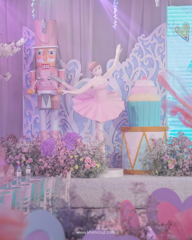 ballerina nutcracker theme birthday party of Mishka frontal stage backdrop design by Khim Cruz
