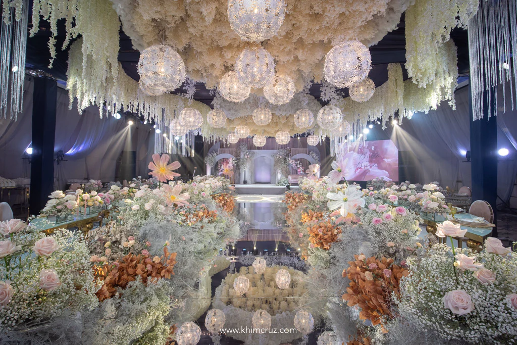 dreamy debut ballroom reception styled by Khim Cruz for a twin Brandie and Brielle