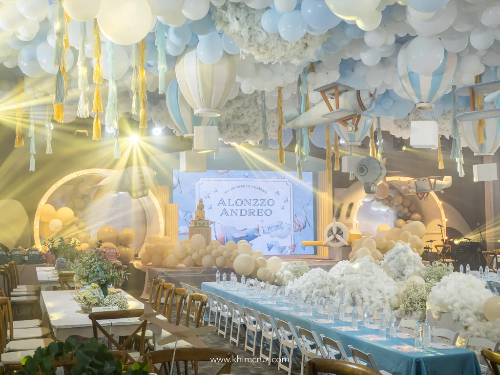 airplane theme birthday party of Alonzzo event styling by Khim Cruz