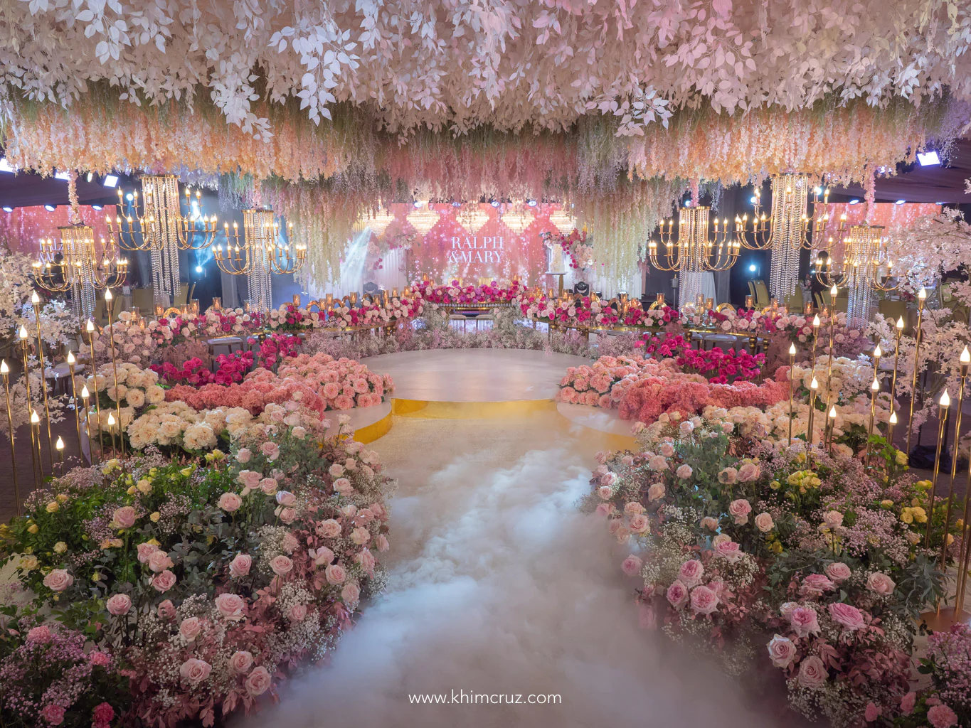 a dreamy cascade of pink hues for the wedding of Ralph & Mary by event designer Khim Cruz