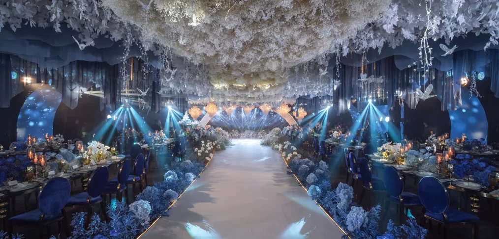 dreamy blue ethereal wedding reception of Raven & Graziel by event designer Khim Cruz