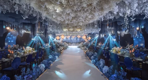 dreamy blue ethereal wedding reception of Raven & Graziel by event designer Khim Cruz