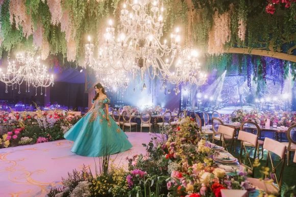 disney enchanted inspired 18th birthday debut of Tristine spring flowers of Central Park by event designer Khim Cruz