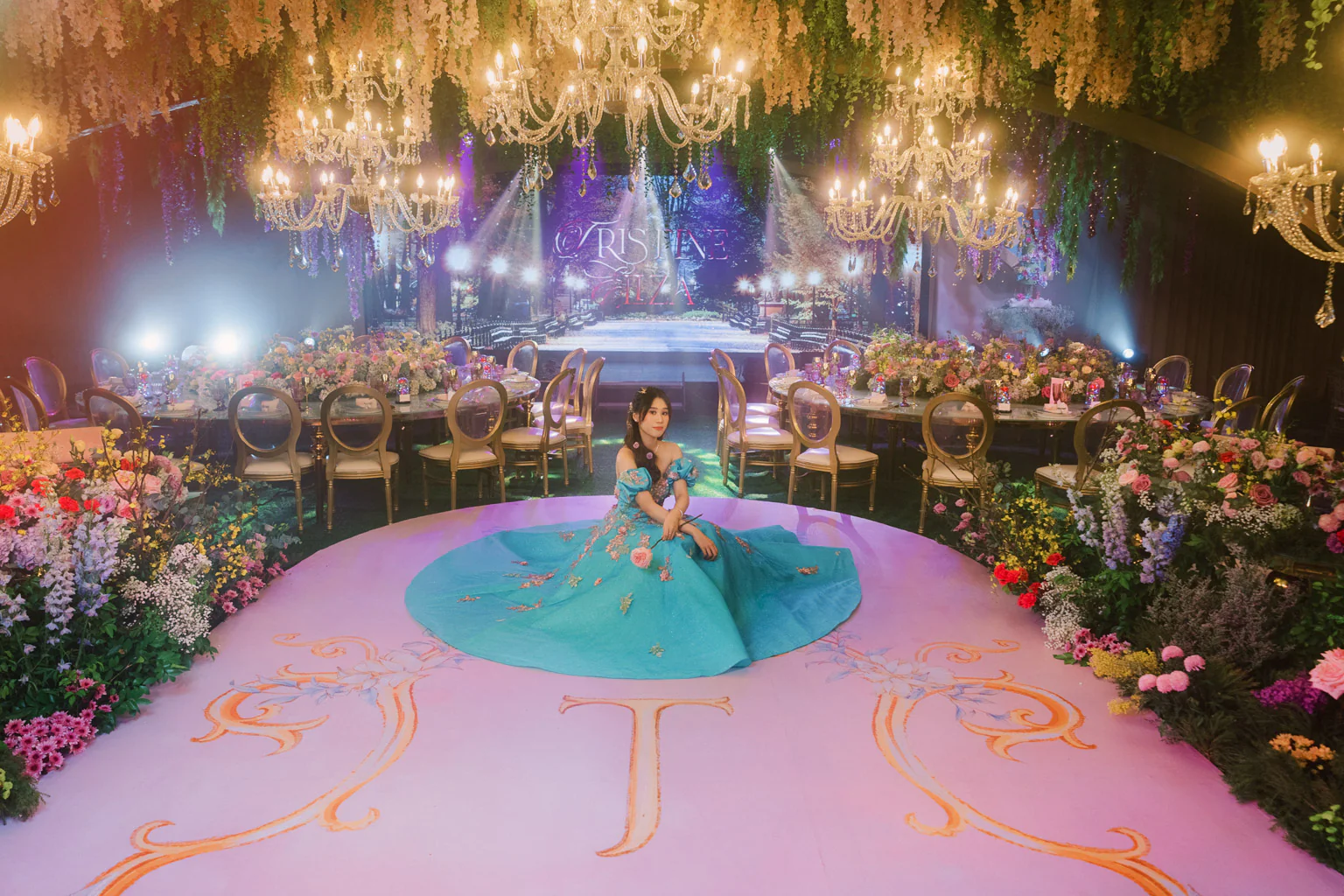 disney enchanted inspired 18th birthday debut of debutant Tristine floral landscape design