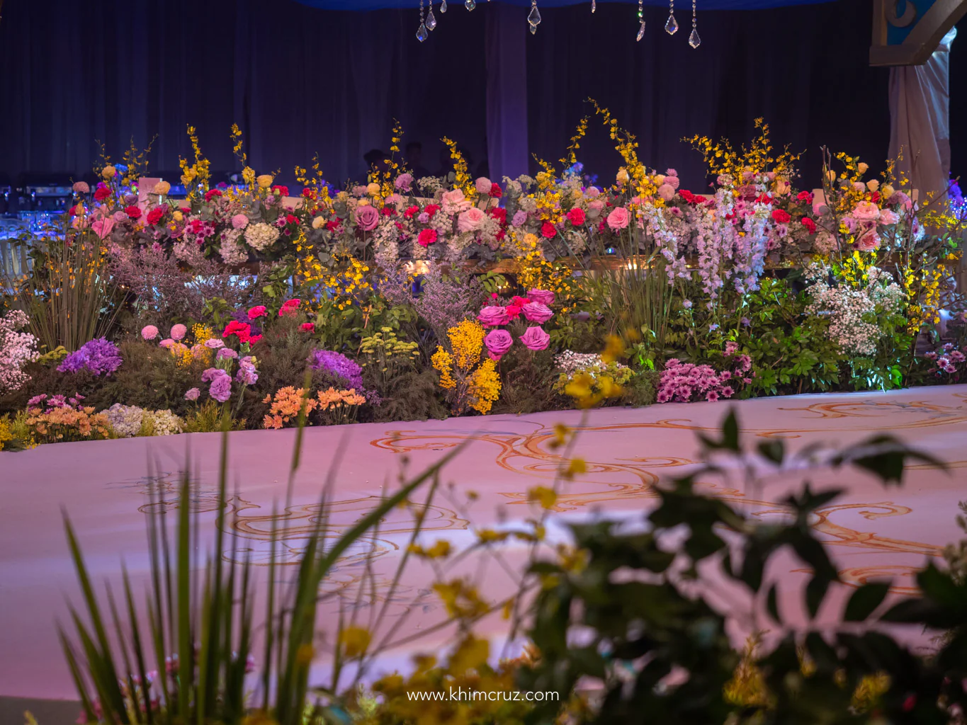 disney enchanted movie inspired 18th birthday debut spring flowers at Central Park by florist Khim Cruz