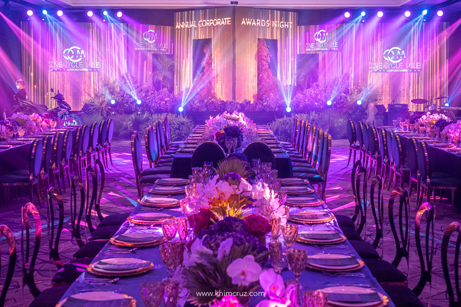 modern tropical corporate awards night reception designed by Khim Cruz