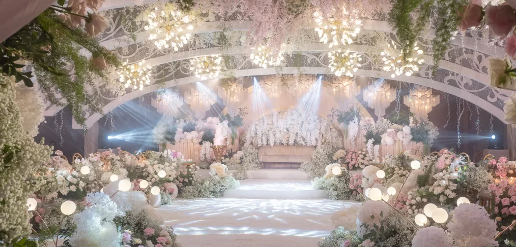 a garden-inspired intimate wedding reception for a Nikah ceremony designed by Khim Cruz
