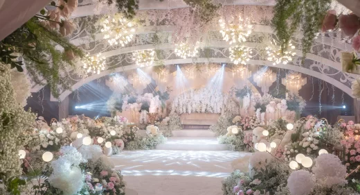 a garden-inspired intimate wedding reception for a Nikah ceremony designed by Khim Cruz