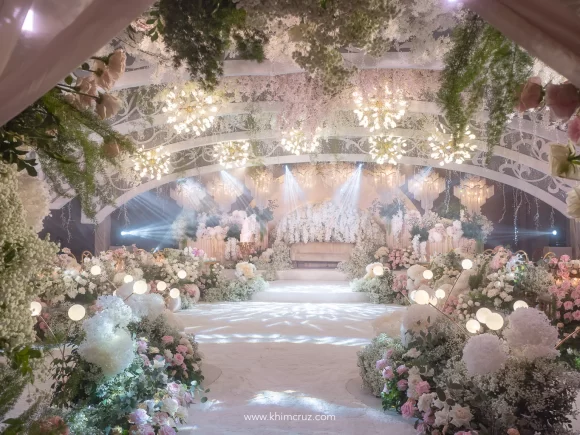 a garden-inspired intimate wedding reception for a Nikah ceremony designed by Khim Cruz