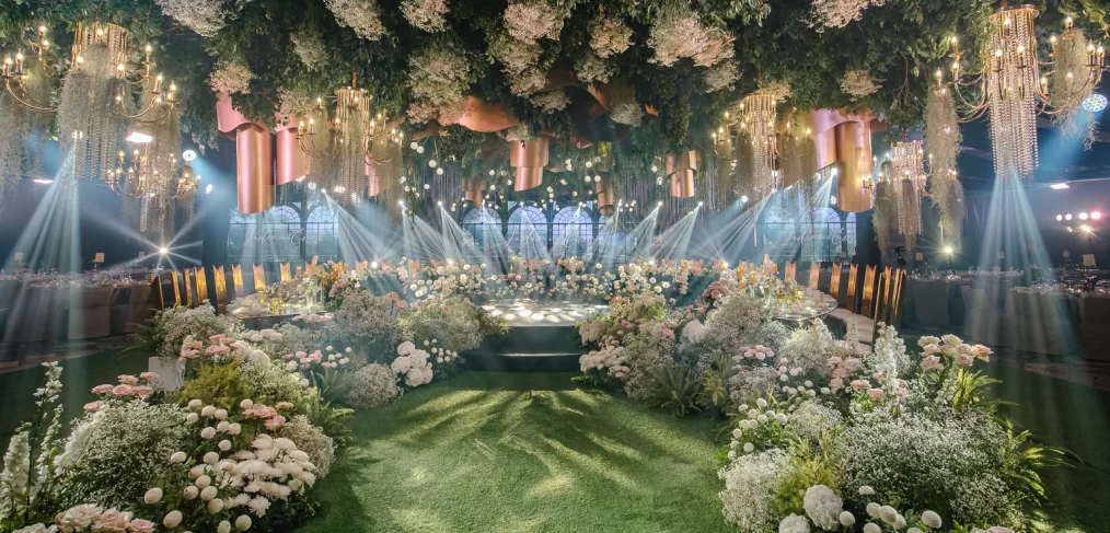 dreamy conservatory-inspired wedding reception event styling by Khim Cruz